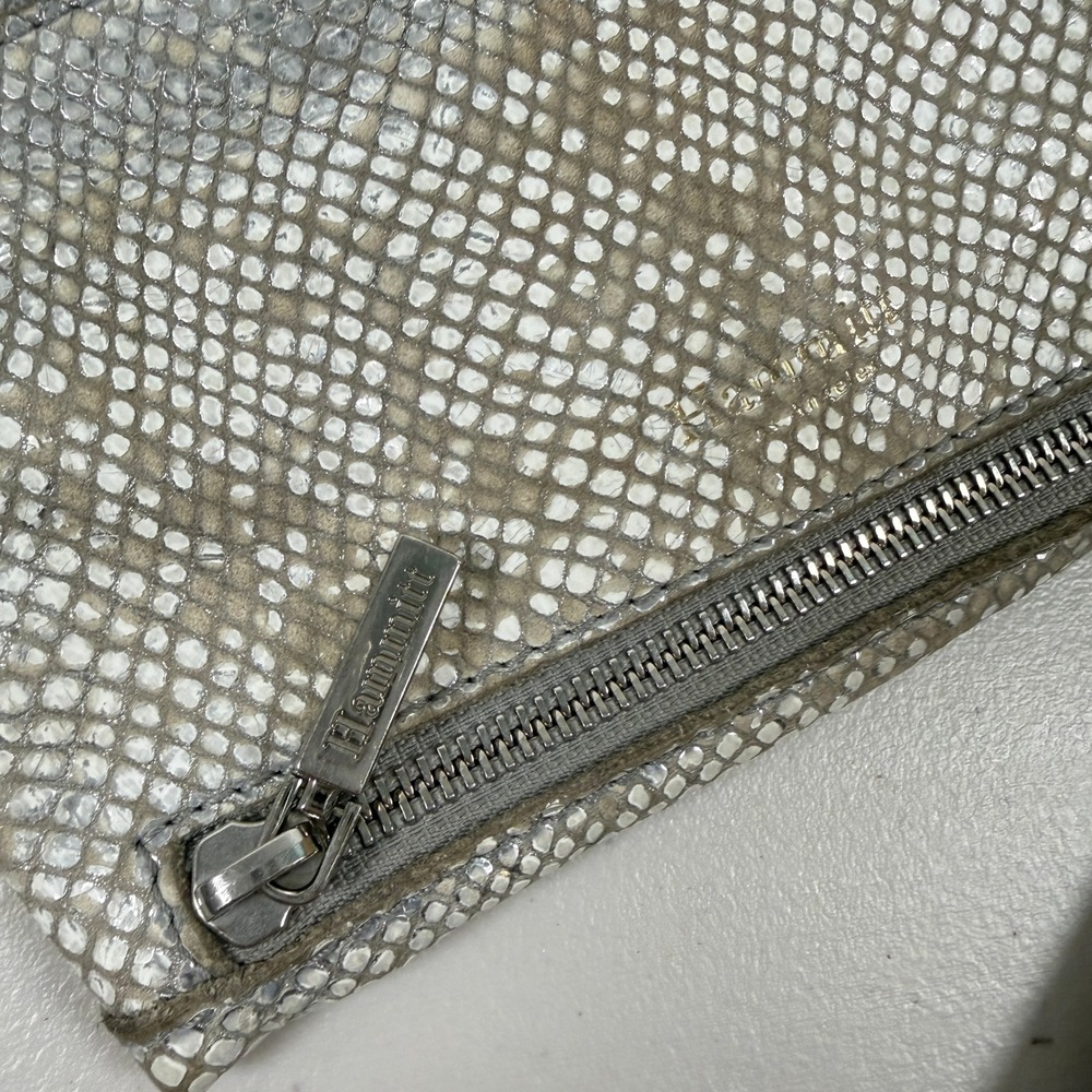 Hammitt Crossbody Bag Silver Python Embossed Leat… - image 8